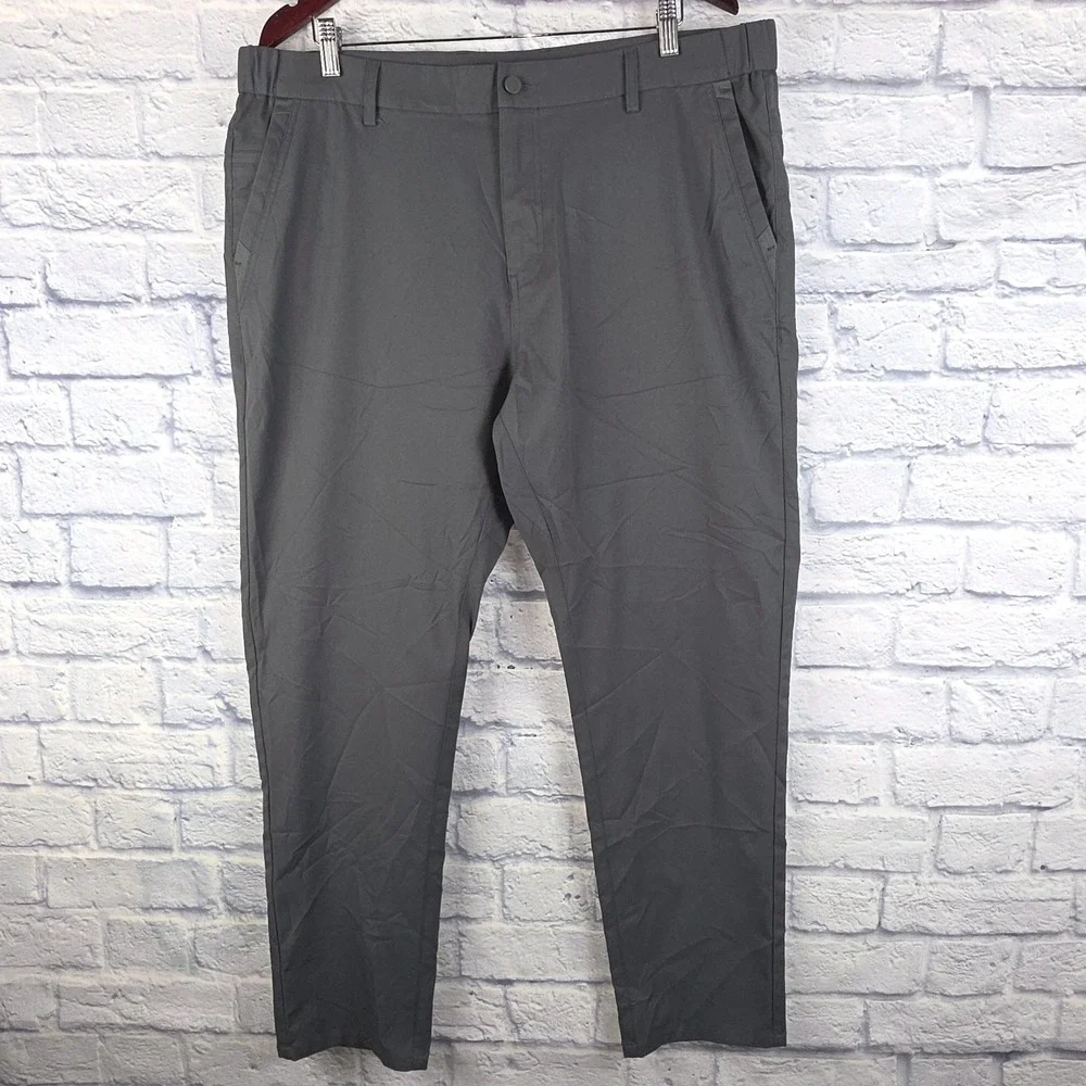 Jack Archer Men Jetsetter Pants Charcoal Gray Performance Tech Chino Size 38X29